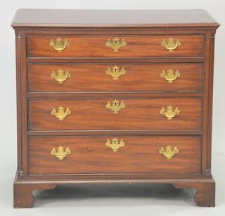 Kittinger Colonial Williamsburg Chippendale style mahogany chest. ht. 35 1/2 in.; wd. 38 in.; dp. 19 1/2 in.
