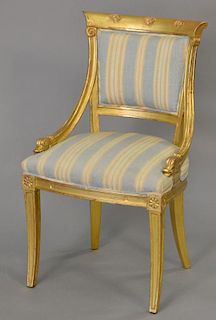 Gilt decorated side chair.