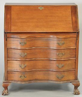 Mahogany Governor Winthrop desk. ht. 40 in.; wd. 34 in.; dp. 18 in.