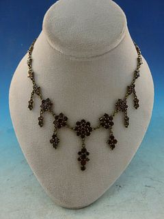 Genuine Natural Bohemian Garnet Necklace 