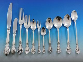 Chateau Rose by Alvin Sterling Silver Flatware Set for 12 Service 153 pcs Dinner