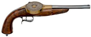 Rare Heinrich Genhart Ten-Shot Turret Pistol 