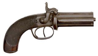 Double-Hammer Six-Shot Percussion Pepperbox by Purdey of London 