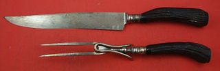Antler Handle by Various Makers Roast Carving 2-pc Set knife 13 1/2"