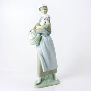 Girl With Cockerel 1004591 - Lladro Porcelain Figurine