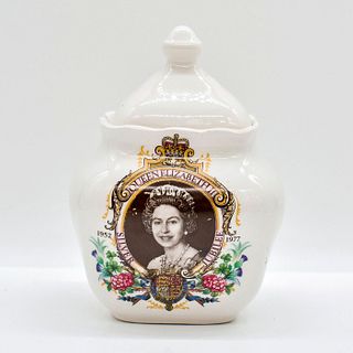 Queen Elizabeth II Silver Jubilee Lidded Jar