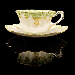 2pc Late Foley Shelley England Cup and Saucer, Ivy 5043
