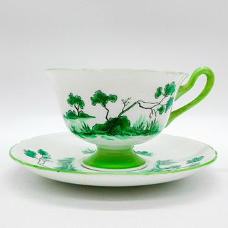 2pc Shelley England Cup and Saucer, Castle