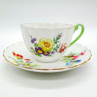 2pc Shelley England Cup and Saucer, Davies Tulip