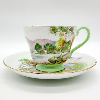 2pc Shelley England Cup and Saucer, English Lakes