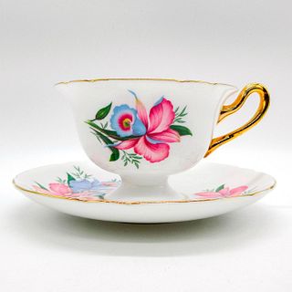 2pc Shelley England Cup and Saucer, Orchid