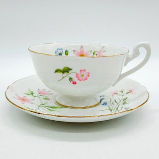 2pc Shelley England Lincoln Cup and Saucer, Wild Anemone