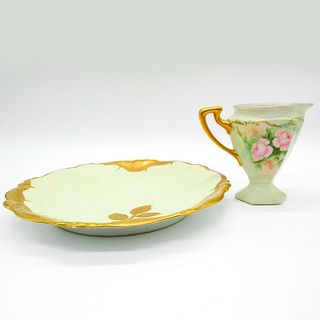 2pc French Decorative Plate + Creamer
