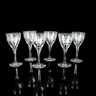 6pc Decorative Glass Wine Glassware