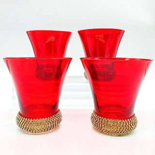 4pc Crystal Beaded Cocktail Glasses