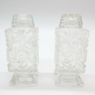 2pc Glass Decorative Salt Pepper Shakers