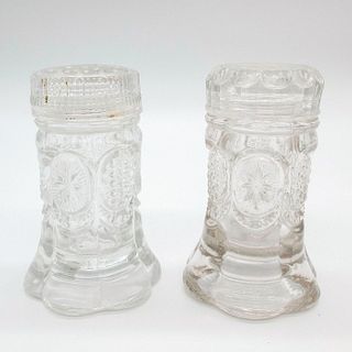 2pc Glass Decorative Salt Pepper Shakers