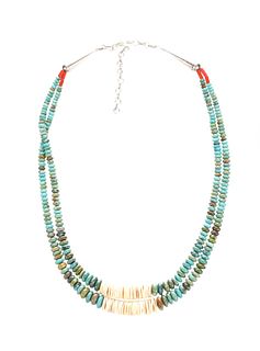 Navajo Silver & Emerald Valley Turquoise Necklace