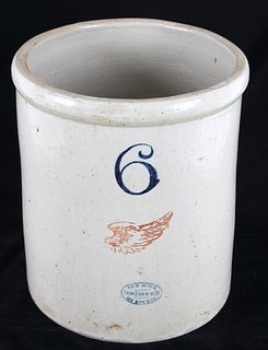 Early 1900's Red Wing 6 Gallon Pottery Crock