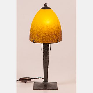 An André Delatte (1887-1953) French Art Deco Table Lamp