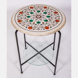 Italian Pietra Dura Marble Top Table