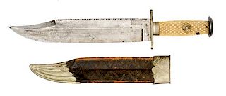 Sheffield Bowie Knife by C.Congreve Presented to the Governor of Wisconsin  