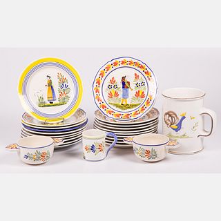  French Henroit Quimper Porcelain Plates