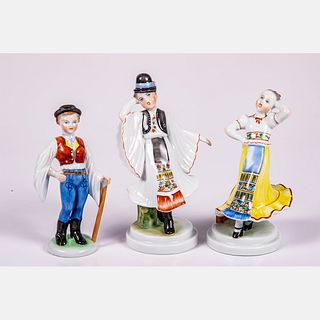 Three Herend Porcelain Figurines