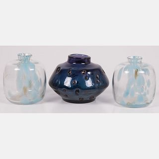 Three Contemporary Blown Glass Vases