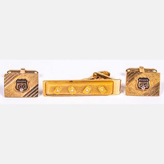 Phillips 66 Gold Plated and Diamond Cufflink