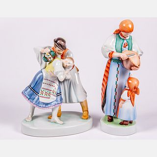 Two Hungarian Porcelain Figurines