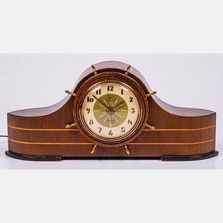 A Vintage Electric GE Ship's Bell Clock, 