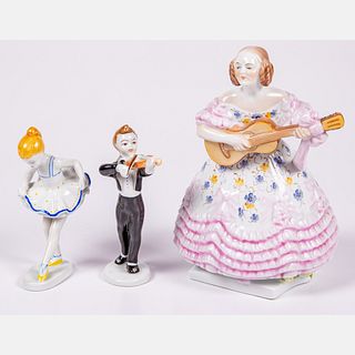 Three Hungarian Porcelain Figurines