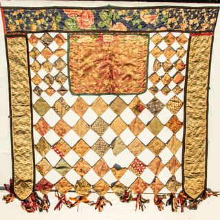 Uzbekistan Silk and Cotton Patchwork Tapestry