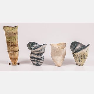 Four Studio Pottery Vases by Gabriella Verbovszky  (American Hungarian, b. 1966)