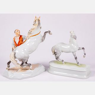 Two Herend Porcelain Figurines 