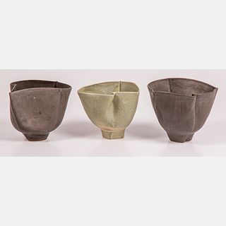 Three Studio Pottery Vases by Gabriella Verbovszky  (American Hungarian, b. 1966)