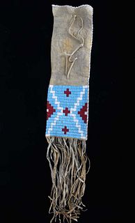 19th Century Southern Plains Beaded Pipe Bag