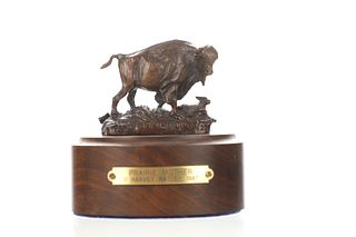 Harvey Rattey (1938-2015) Montana Buffalo Bronze