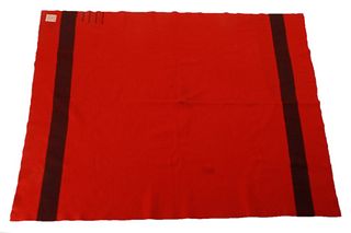 Hudson Bay Co. Four Point Red Trade Wool Blanket