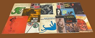 Collection 12 Vintage Jazz Vinyl Album Records SHELLY MANNE, BILLIE HOLIDAY, BASIE  