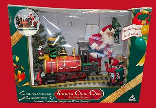 Large Vintage Holiday Creations Santa's Choo Choo Holiday Train Scene 