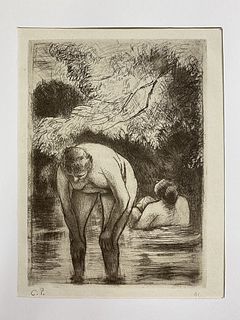 Camille Pissarro - Les Deux Baigneuss