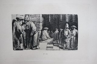 Rembrandt van Rijn (after) - Jews In The Synagogue