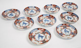 Porcelain Arita Fuki Choshun Imari Dishes (Japan)