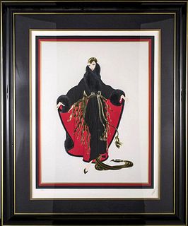 Erte "Faubourg St. Honore" Serigraph In Colours