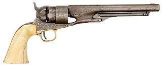 Engraved Model 1860 Percussion Revolver 
