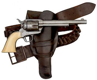 Colt Single Action Army Revolver In Original Leather Rig 