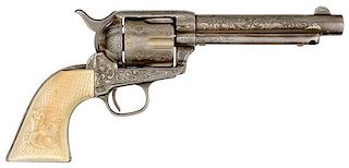 Engraved Colt Single Action Army Revolver 