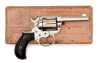 Model 1877 Colt Double Action Lighting Revolver In Original Cardboard Picture Box 